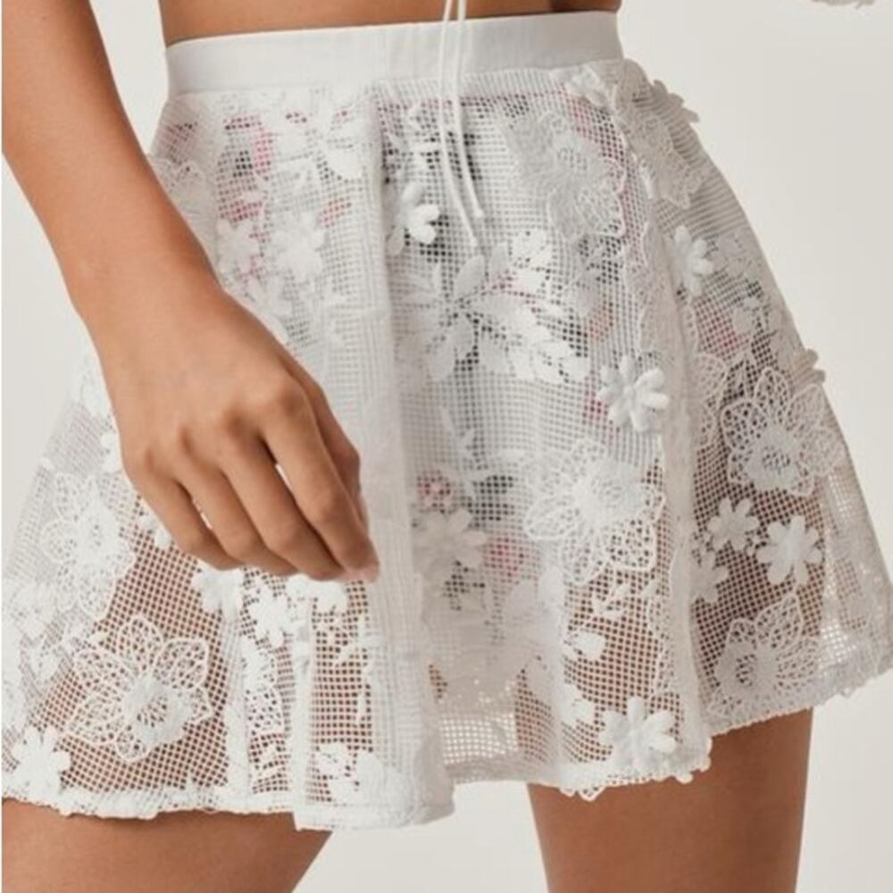 For Love and Lemons Crochet Daisy Skater Skirt